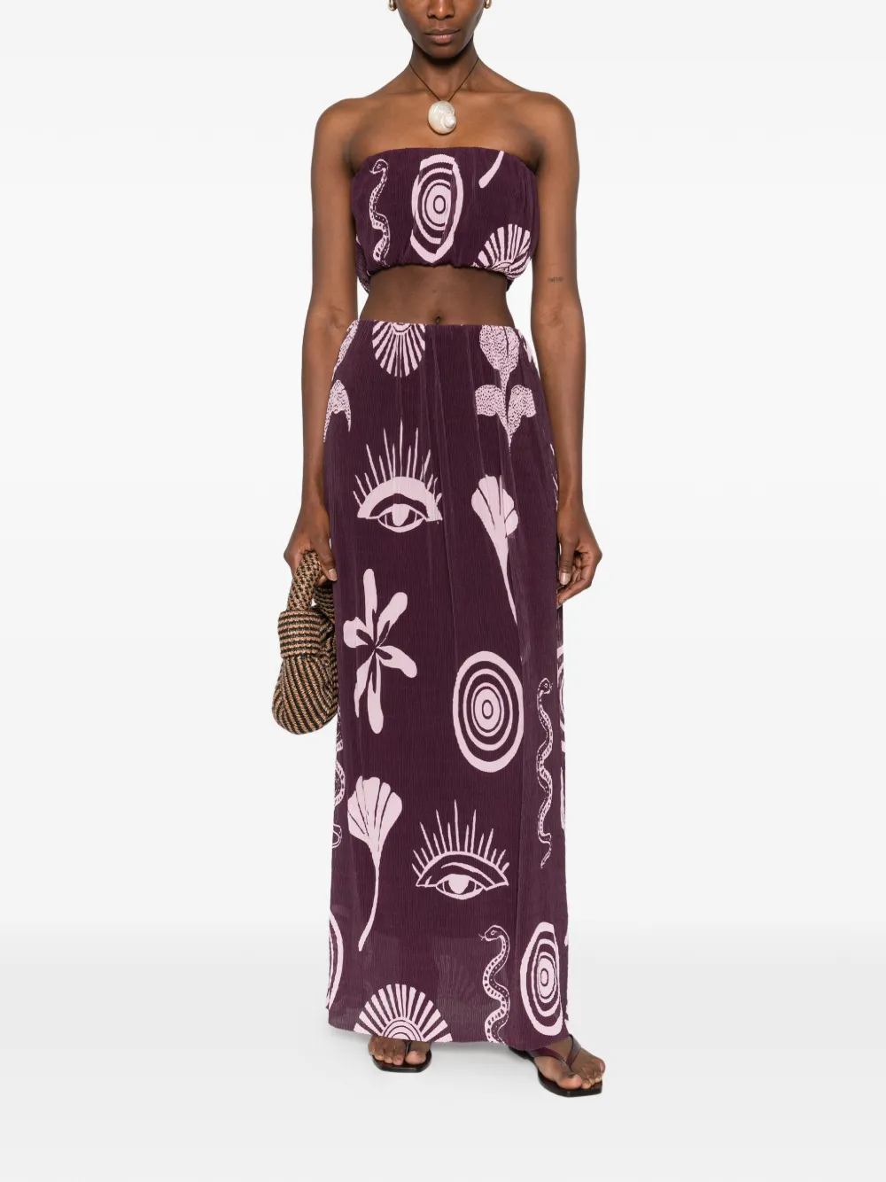  Cala De La Cruz Odessa Strapless Top - Purple 