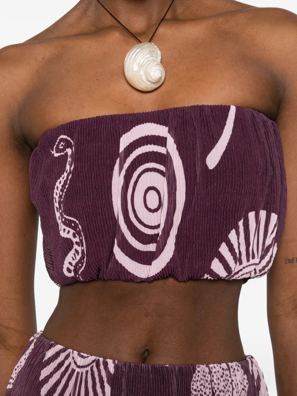 Cala de la Cruz Odessa strapless top Paars