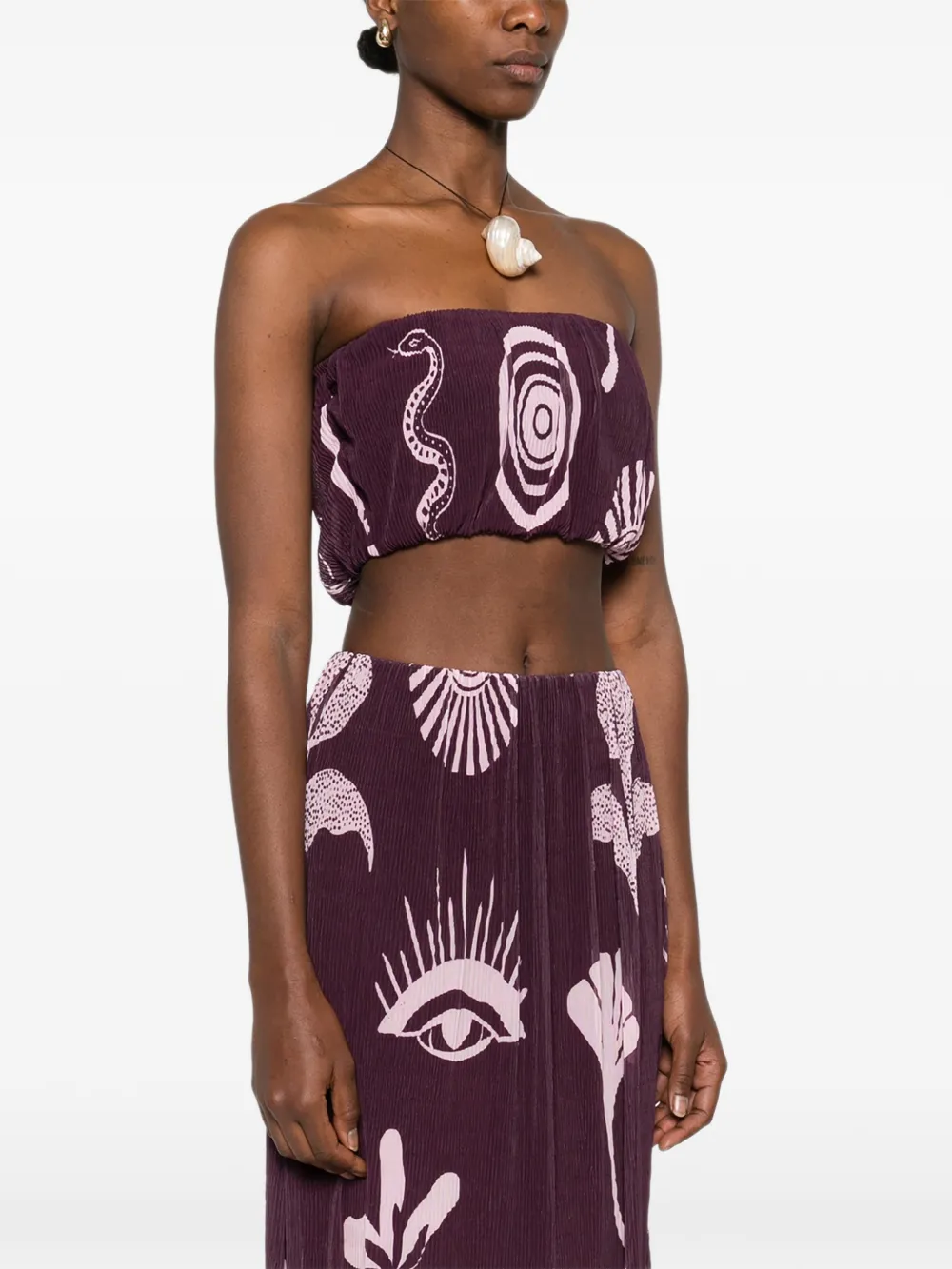  Cala De La Cruz Odessa Strapless Top - Purple 