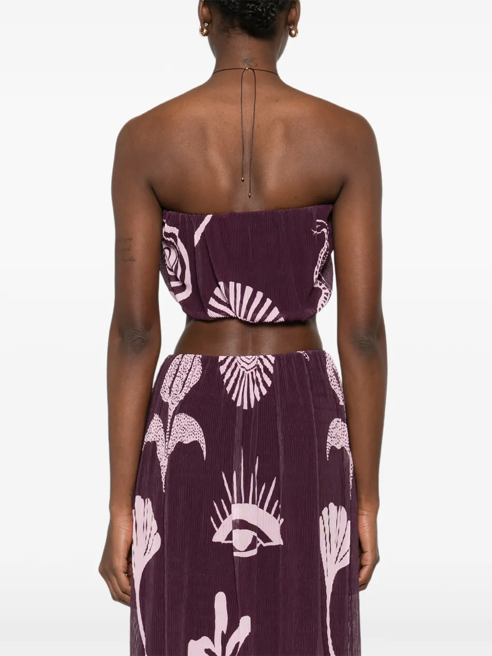 Cala de la Cruz Odessa strapless top Paars