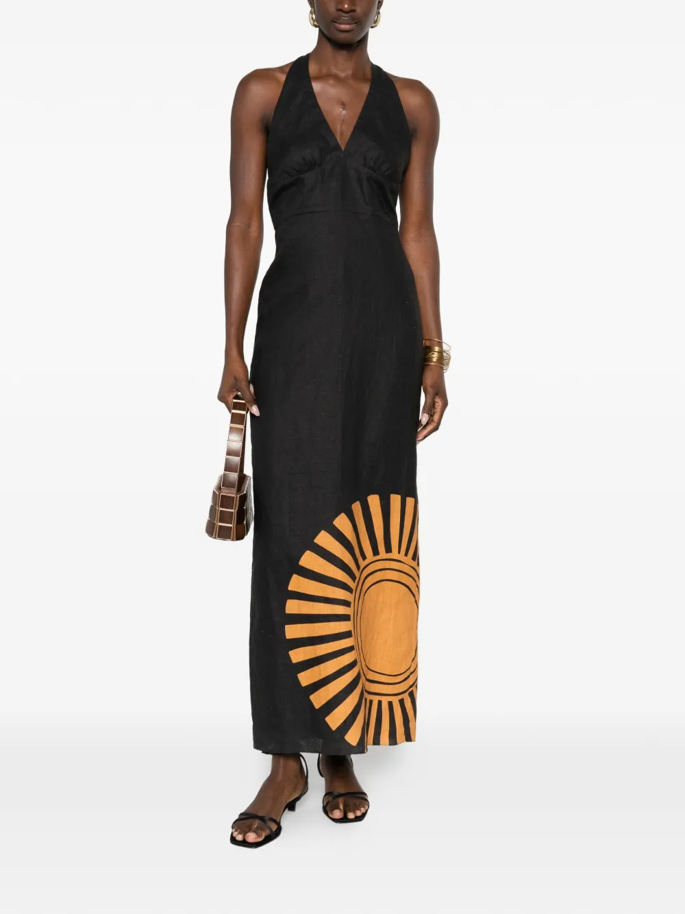 Cala de la Cruz Dasha maxi dress - Zwart