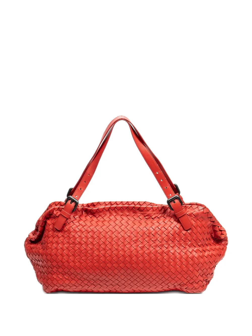 Bottega Veneta Pre-Owned Borsa in pelle intrecciata con manico superiore anni 2000 - Rosso