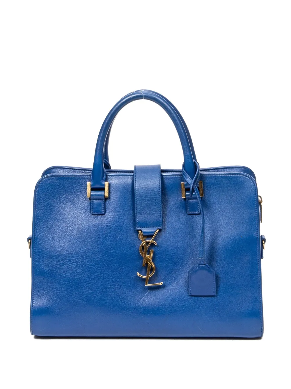 Saint Laurent Pre-Owned Borsa a mano con placca logo - Blu