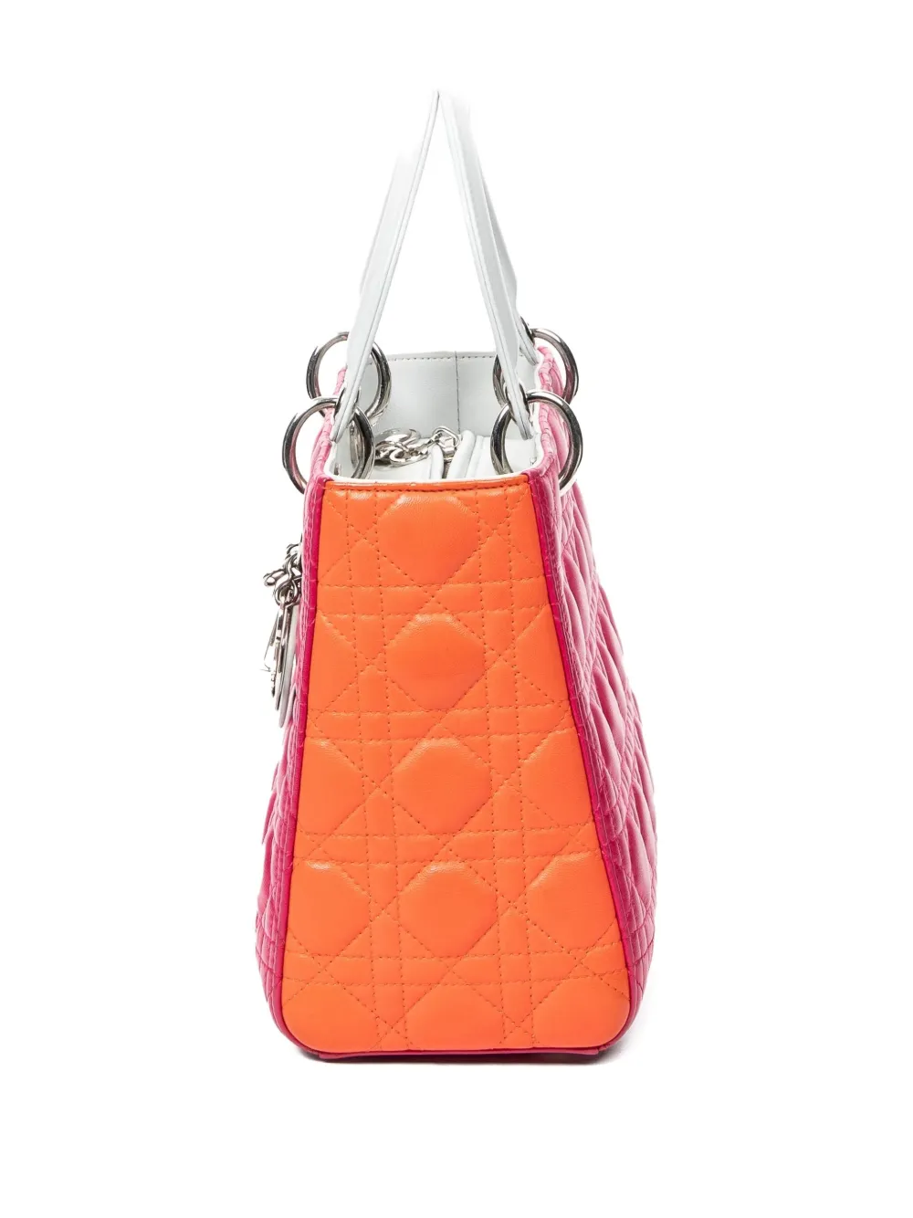 Dior Pre-owned 2000s Quilted Top-handle Bag in Pink, view 4