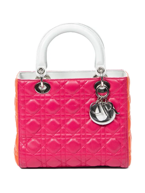 Dior Pre-owned 2000s Quilted Top-handle Bag in Pink