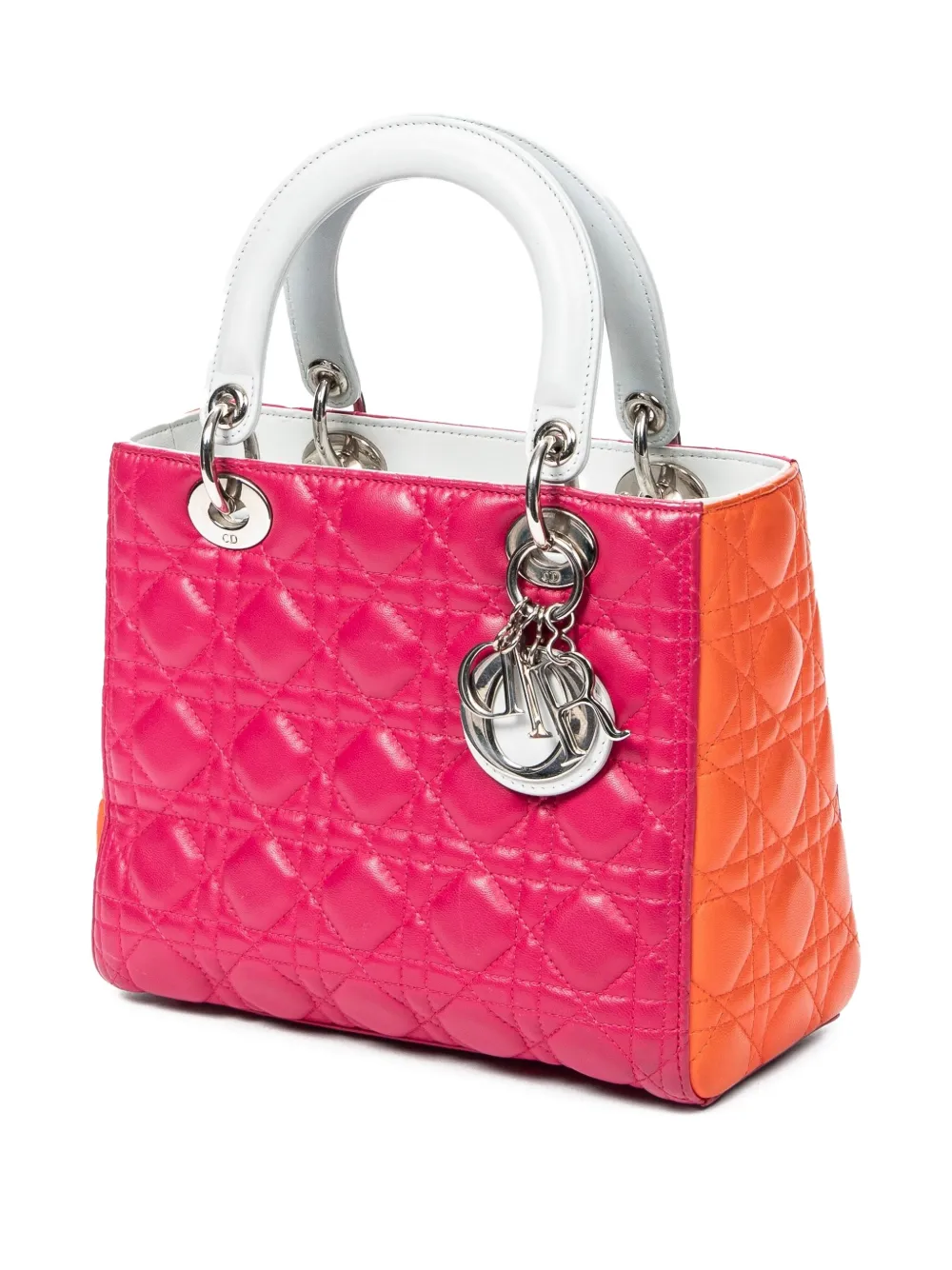 Dior Pre-owned 2000s Quilted Top-handle Bag in Pink, view 3
