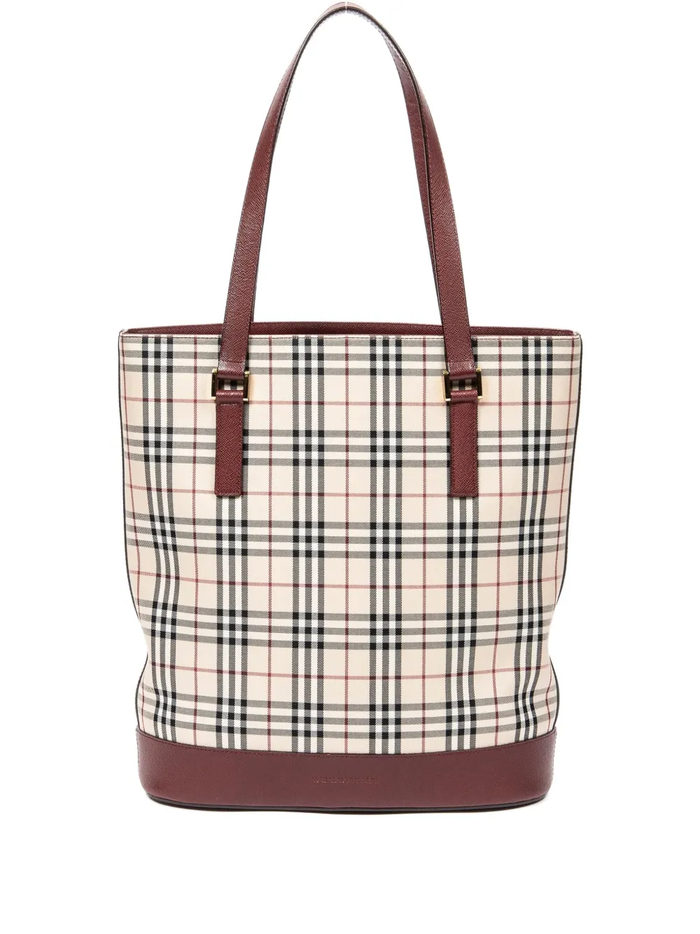 Burberry Pre-Owned Shopper mit Karomuster - Weiß