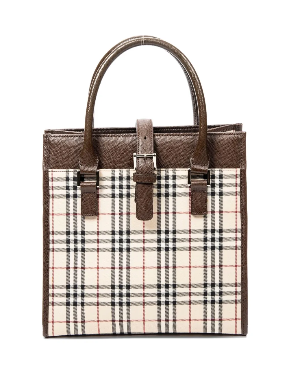 Burberry Pre-Owned Borsa tote a quadri - Marrone