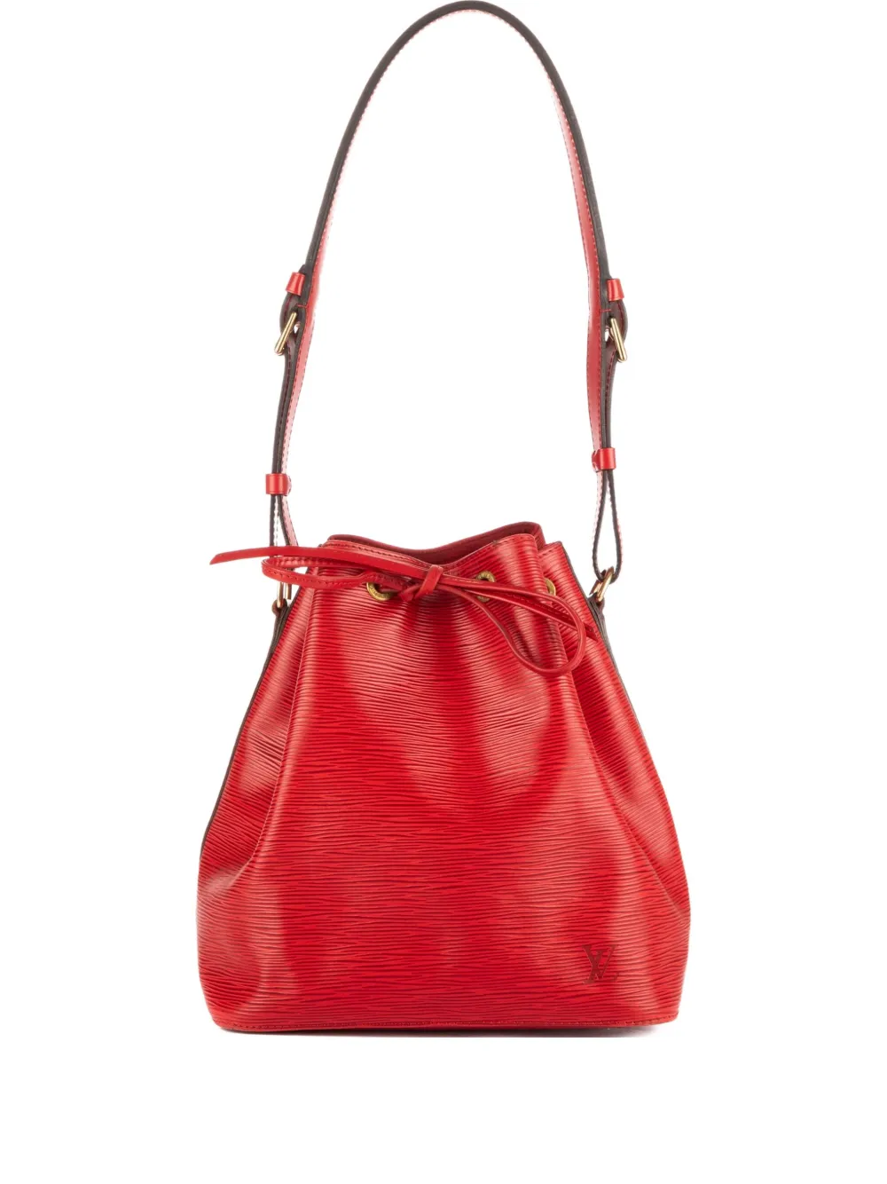 Louis Vuitton Pre-Owned Borsa a secchiello in pelle goffrata con monogramma anni '90 - Rosso