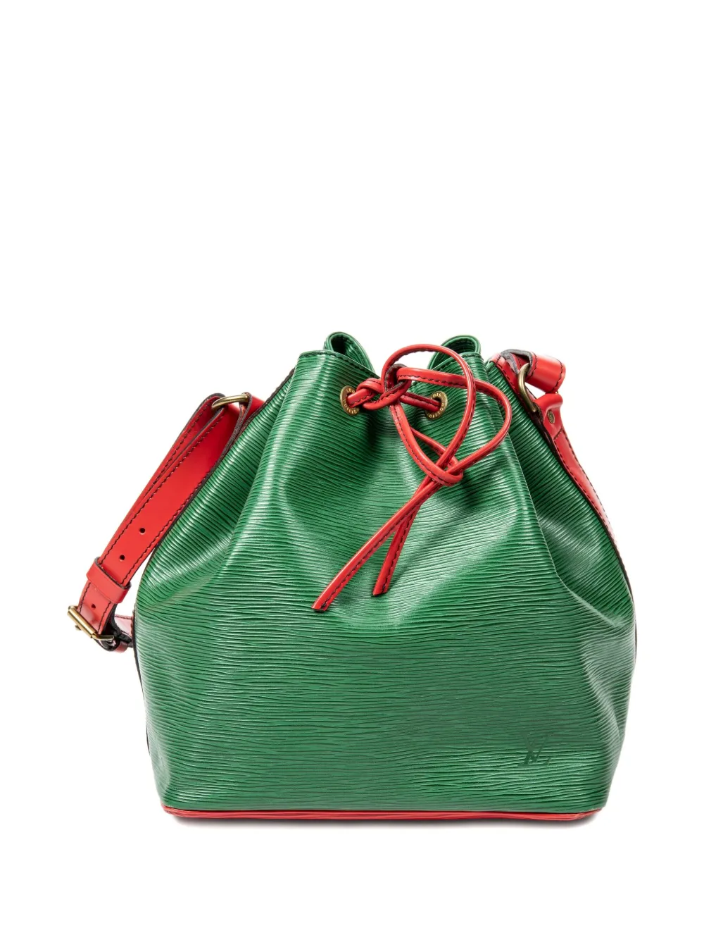 Louis Vuitton Pre-Owned 1990s leren bucket-tas met monogram-reliëf - Groen