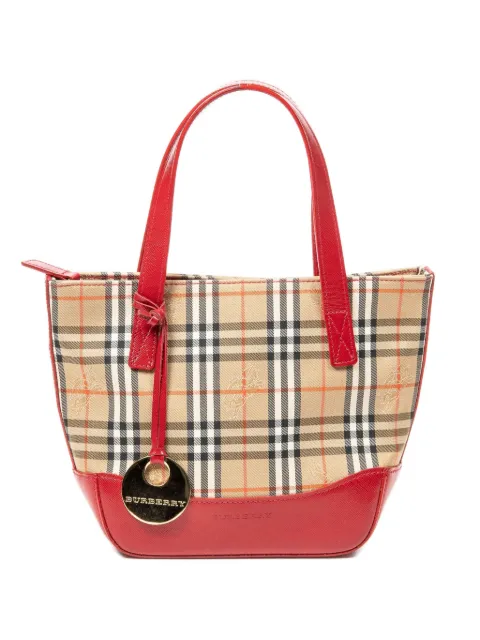 Burberry Pre-Owned check-pattern tote bag