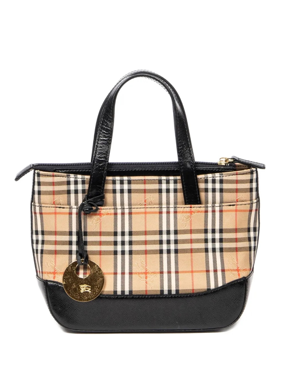 Burberry Pre-Owned check-pattern tote bag - Neutrals