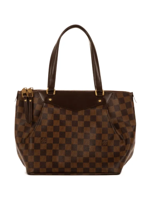 Louis Vuitton Pre-Owned 2000s Damier Azur top-handle Bag | Brown