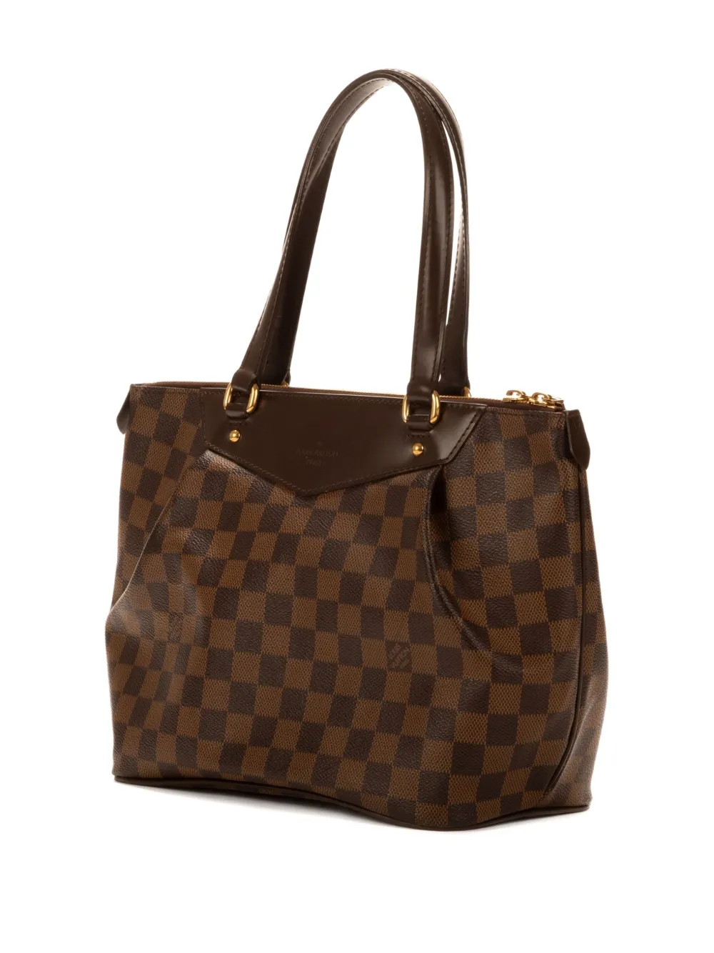 Louis Vuitton Pre-Owned 2000s Damier Azur tas met handvat Bruin