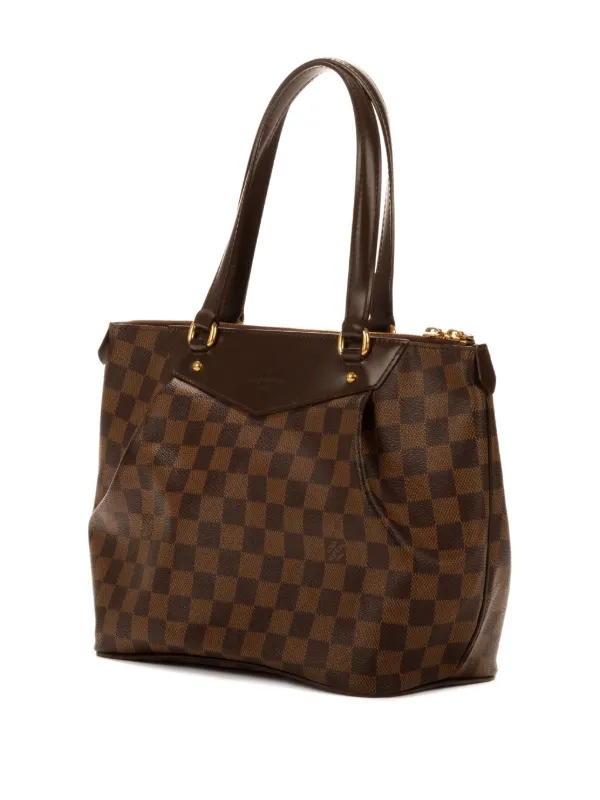 Louis Vuitton Pre-Owned 2000s Damier Azur top-handle Bag | Brown