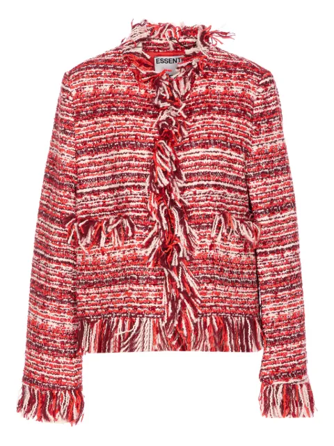 Essentiel Antwerp fringed-trim tweed jacket