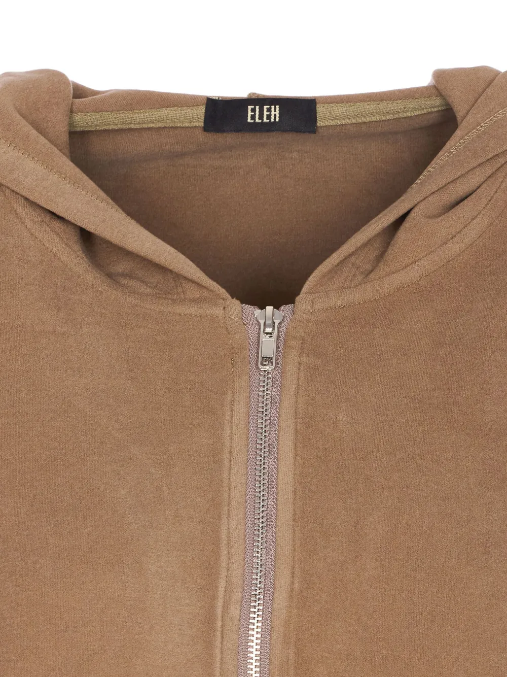  Eleh Zip-front Hoodie - Neutrals 