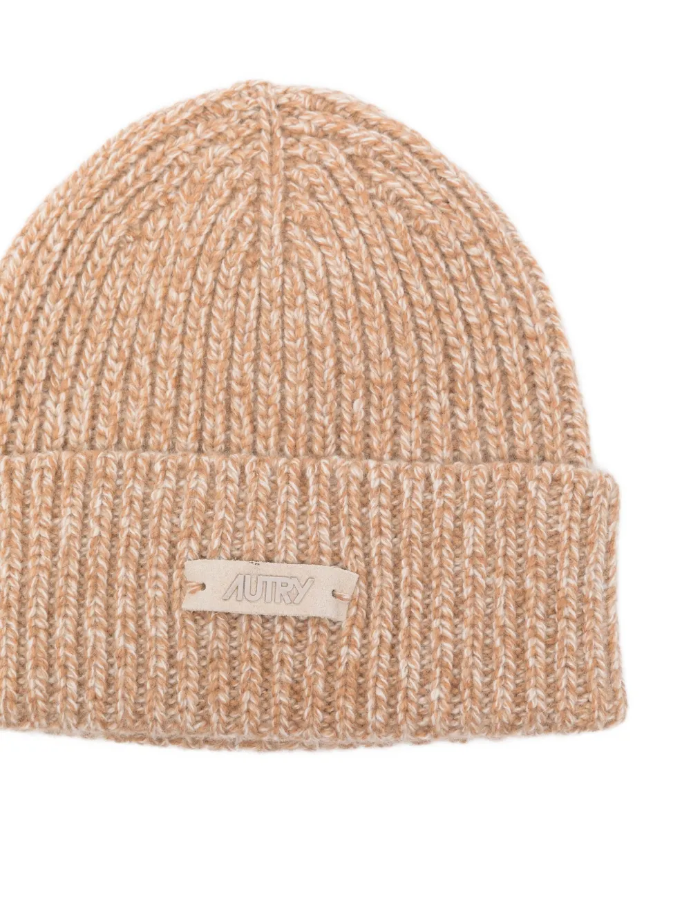 Autry Ribbed Beanie In Brown