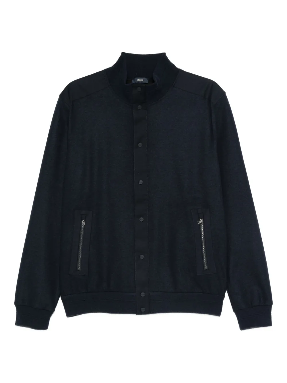 Herno Press-stud Bomber Jacket In Blue