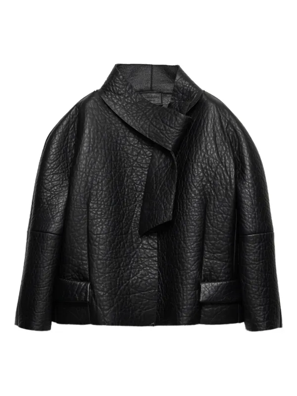 PRADA ブラック レザージャケット Prada レザージャケット | ブラック | FARFETCH JP