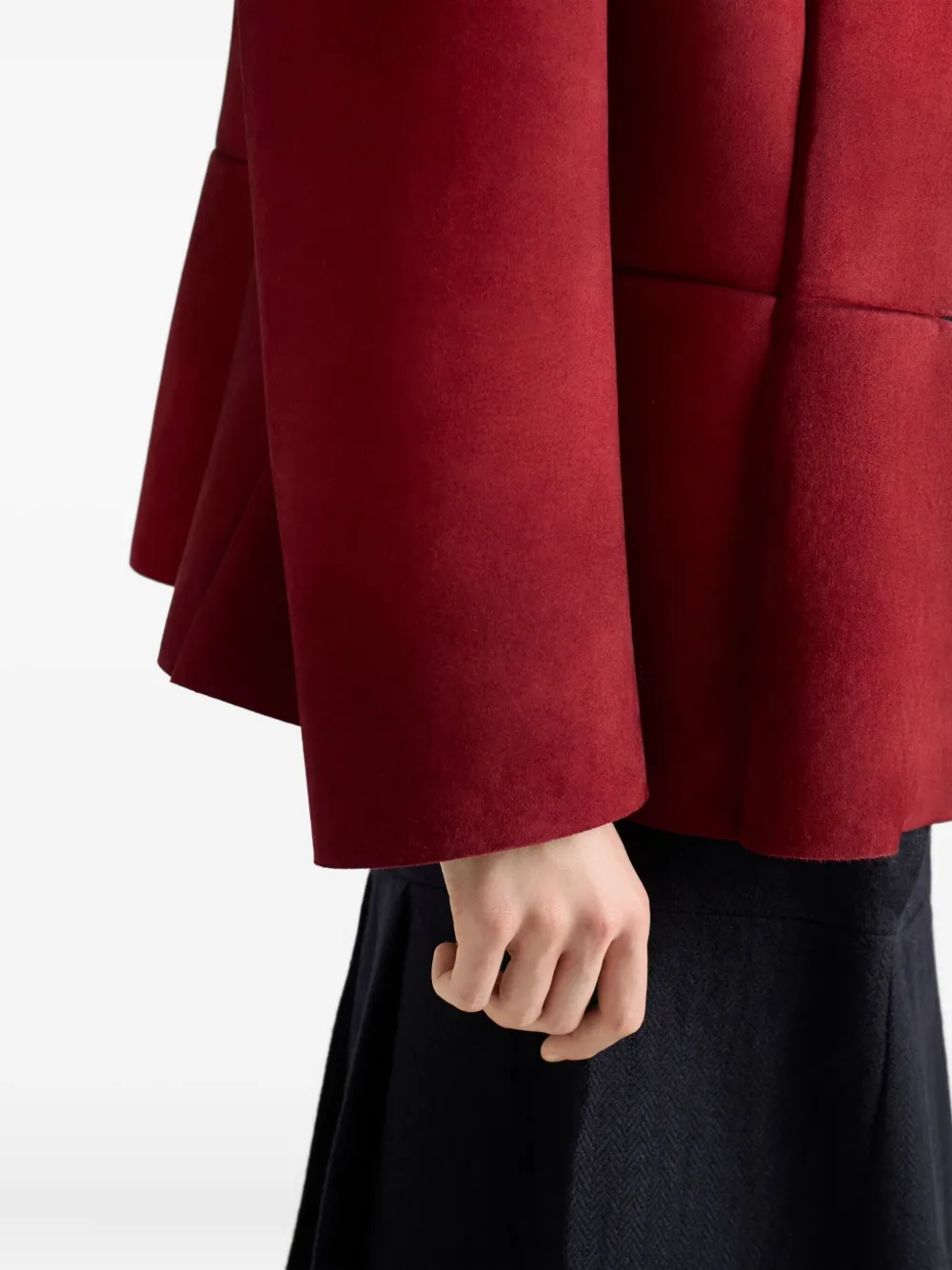 Prada Bow-detail Buttoned Jacket In Animal Print