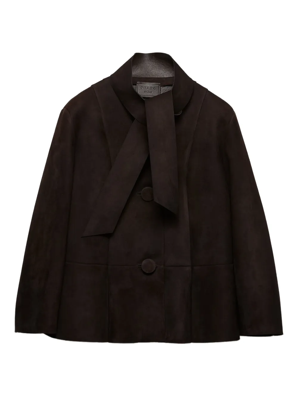 Prada button-fastening suede jacket | Brown | Image 1