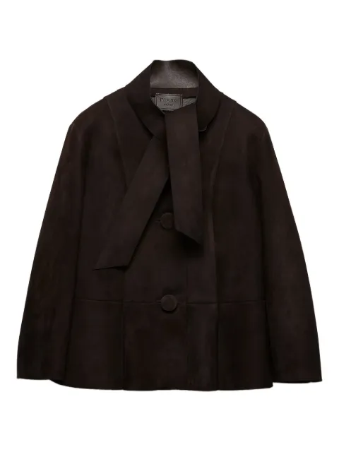 Prada button-fastening suede jacket