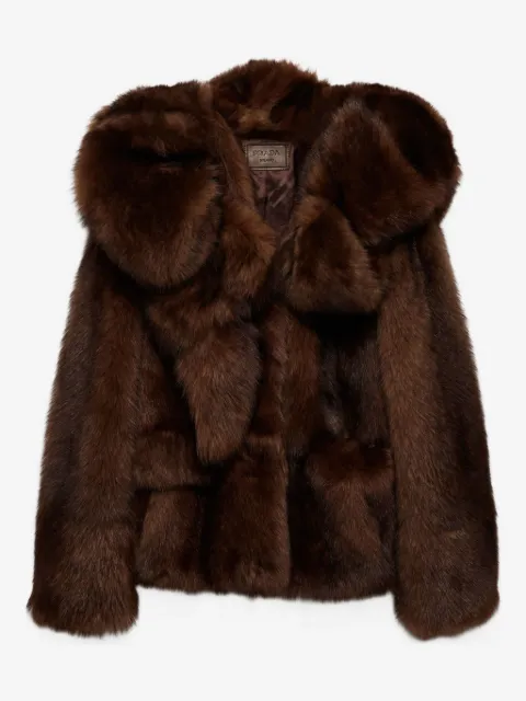 Prada hooded shearling jacket