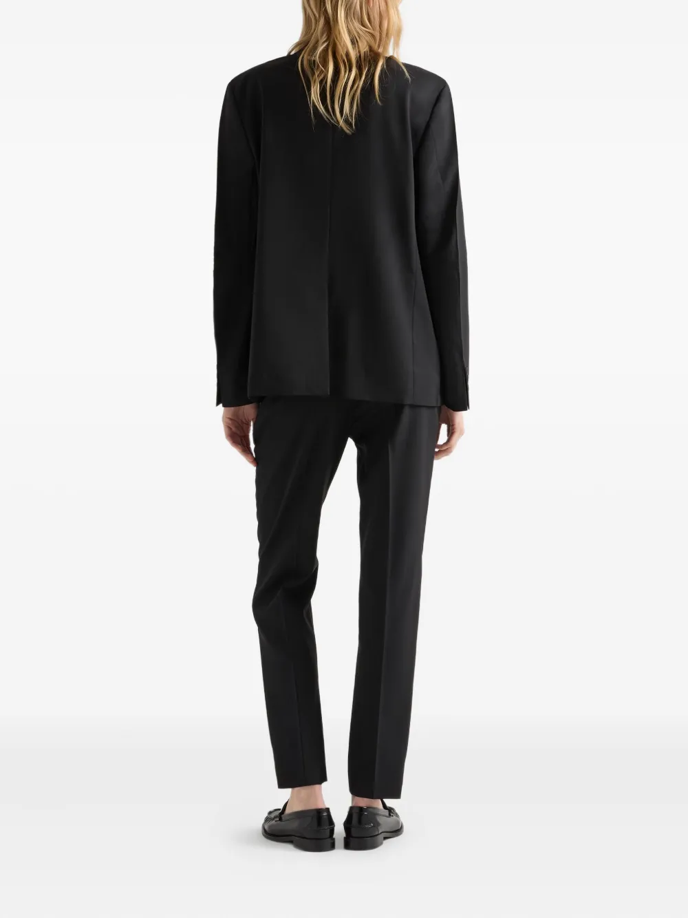Prada Wool Trousers In Blue