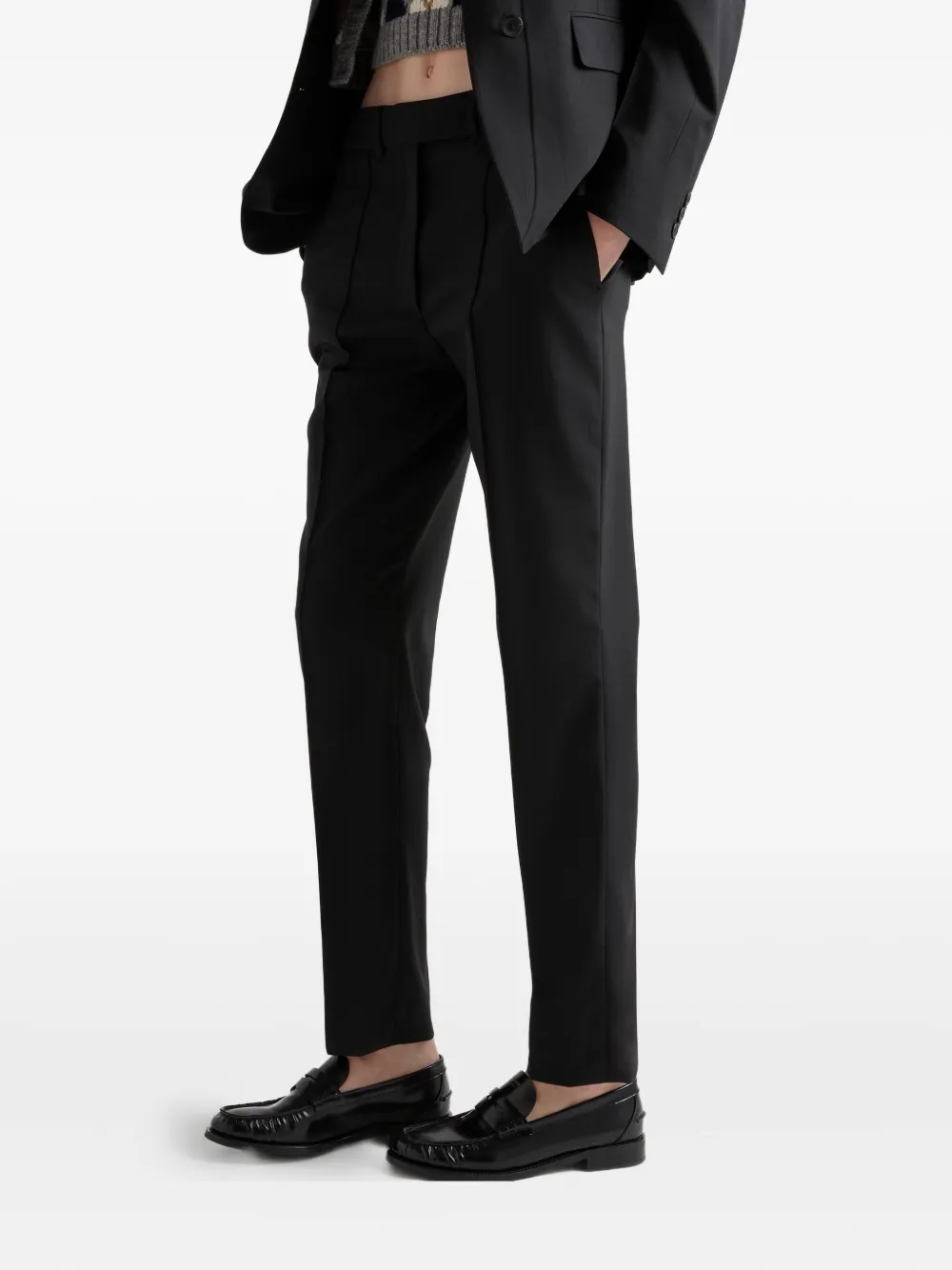 Prada Wool Trousers In Blue
