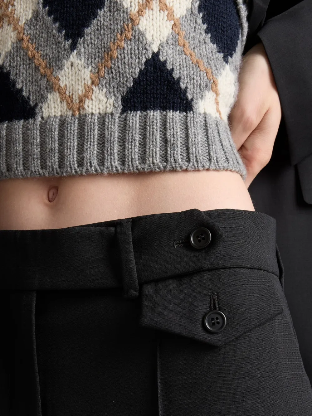 Prada Wollen broek Zwart