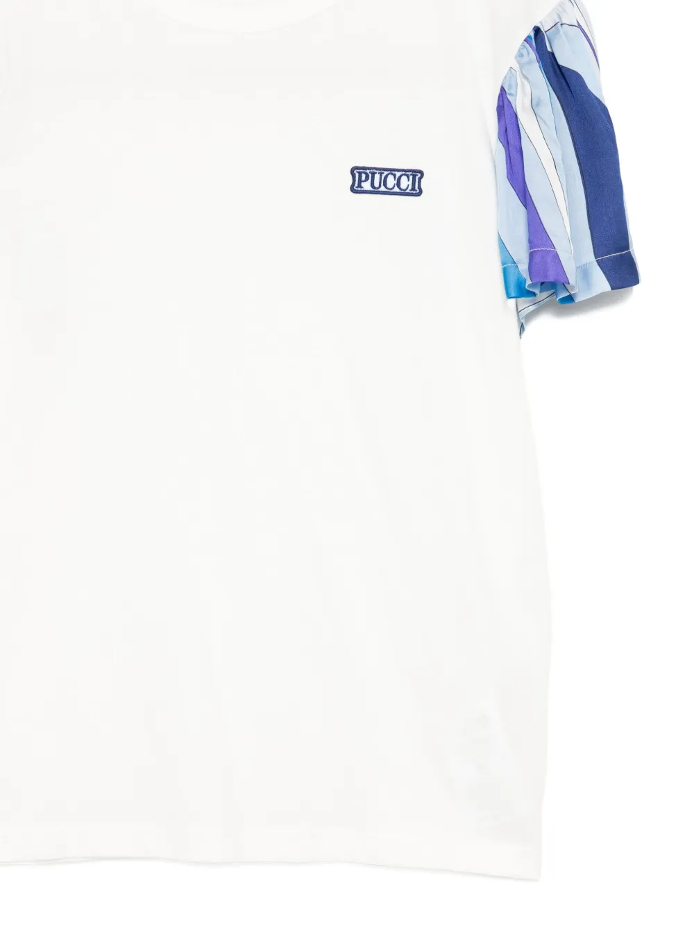 PUCCI Junior T-shirt met geborduurd logo Wit