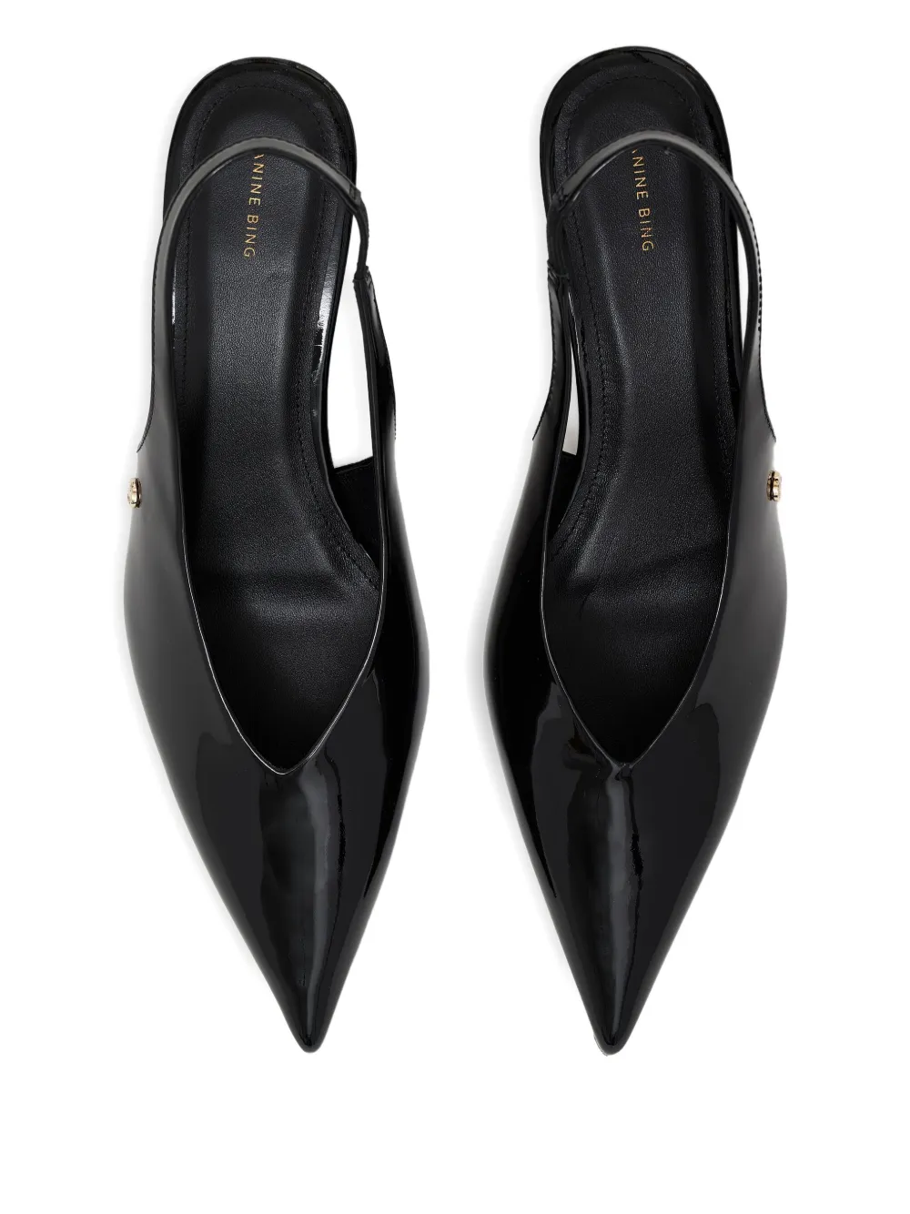 Anine Bing 50mm Hilda Slingback Pointed-toe Pumps In Black