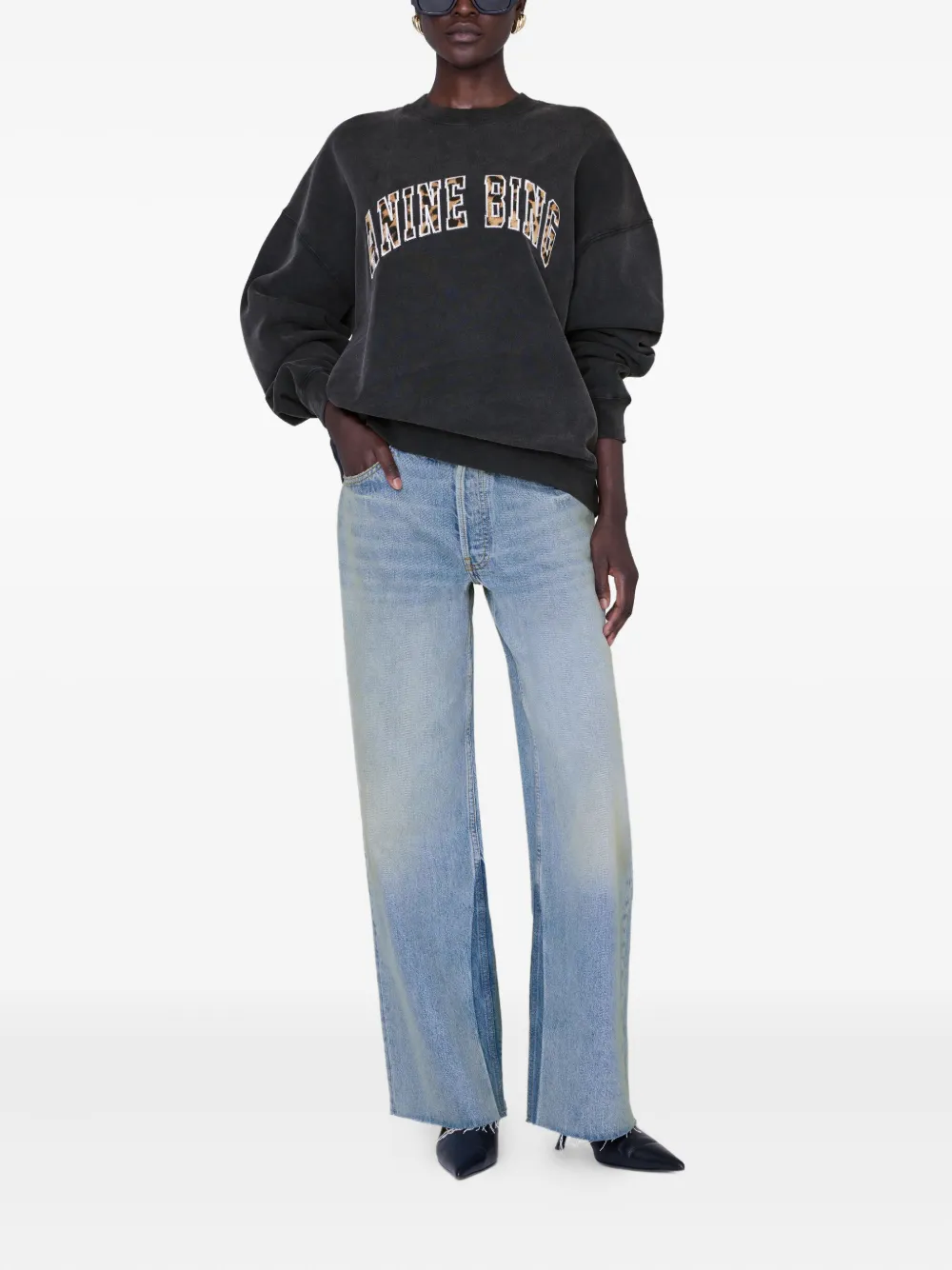 Anine Bing Logo-print Sweatshirt In Multi