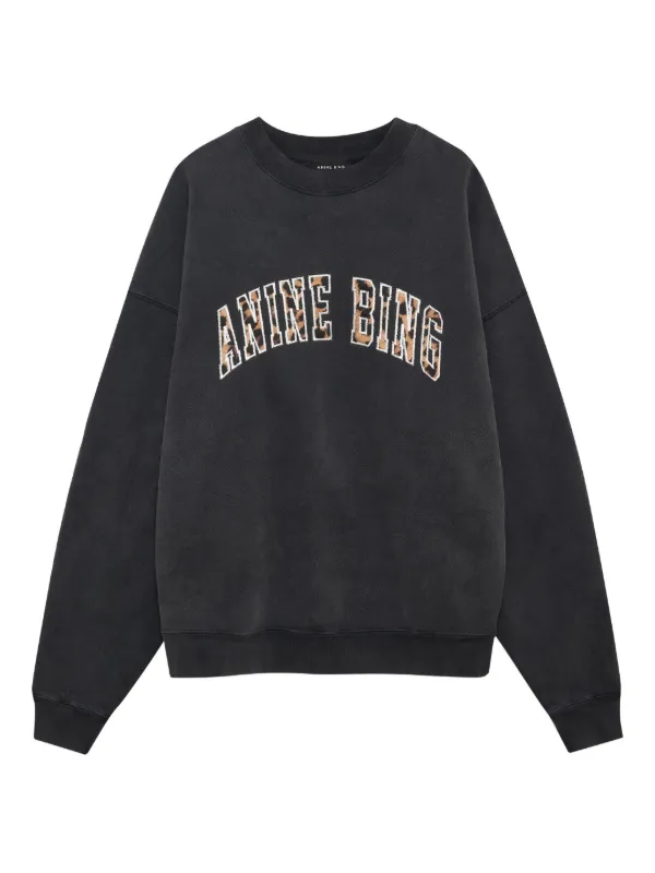 ANINE BING ロゴ スウェットシャツ | ブラック | FARFETCH JP