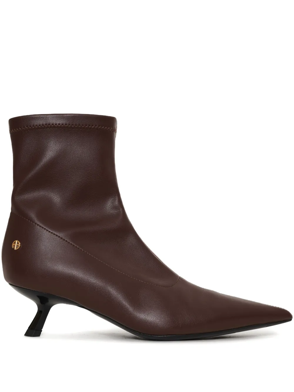 Anine Bing 50mm Pointed-toe Boots In Brown
