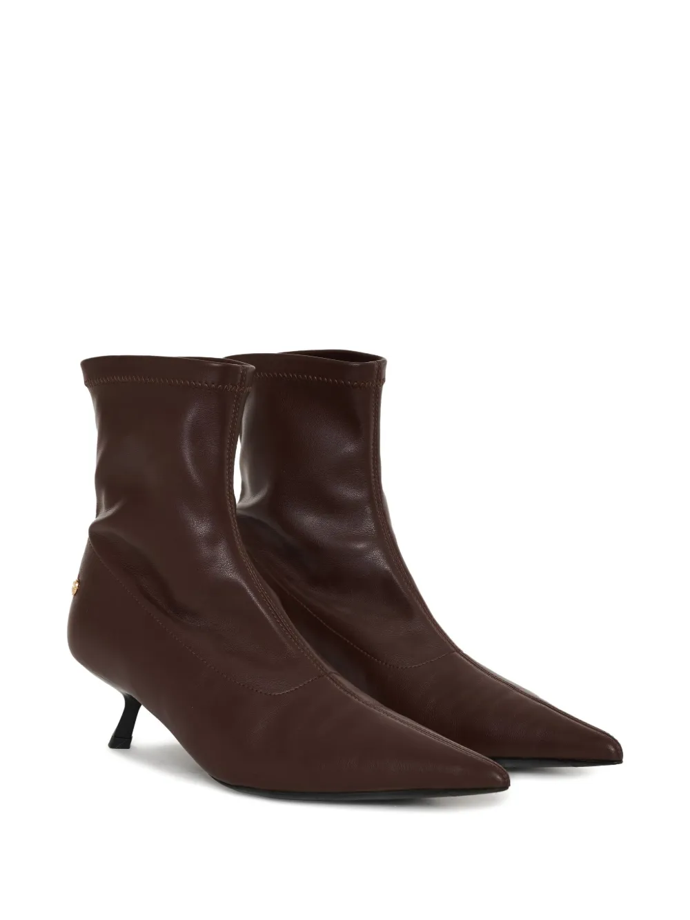 Anine Bing 50mm Pointed-toe Boots In Brown