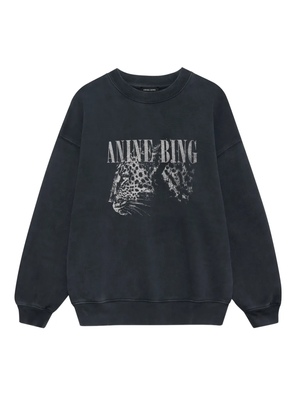 ANINE BING Spencer leopard-print sweatshirt | Black | Image 1