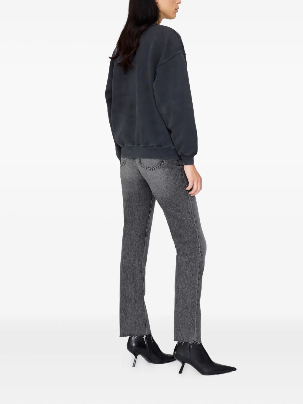 Anine Bing Spencer Leopard-print Sweatshirt In Gray
