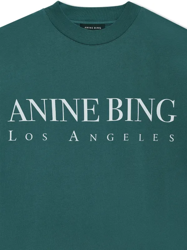 ANINE BING logo-print t-shirt | Green | FARFETCH