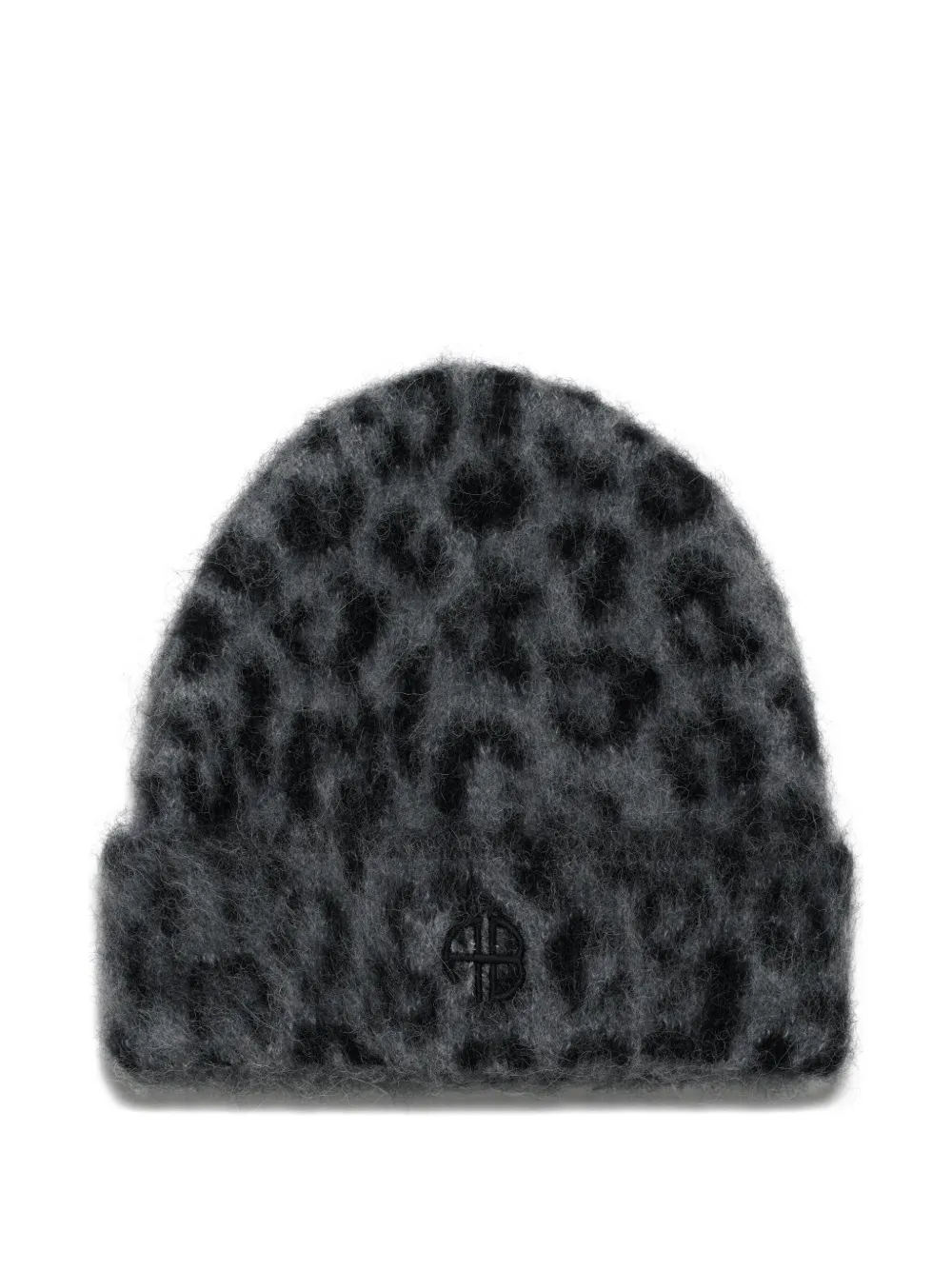 ANINE BING Elia leopard-print beanie | Grey | Image 1