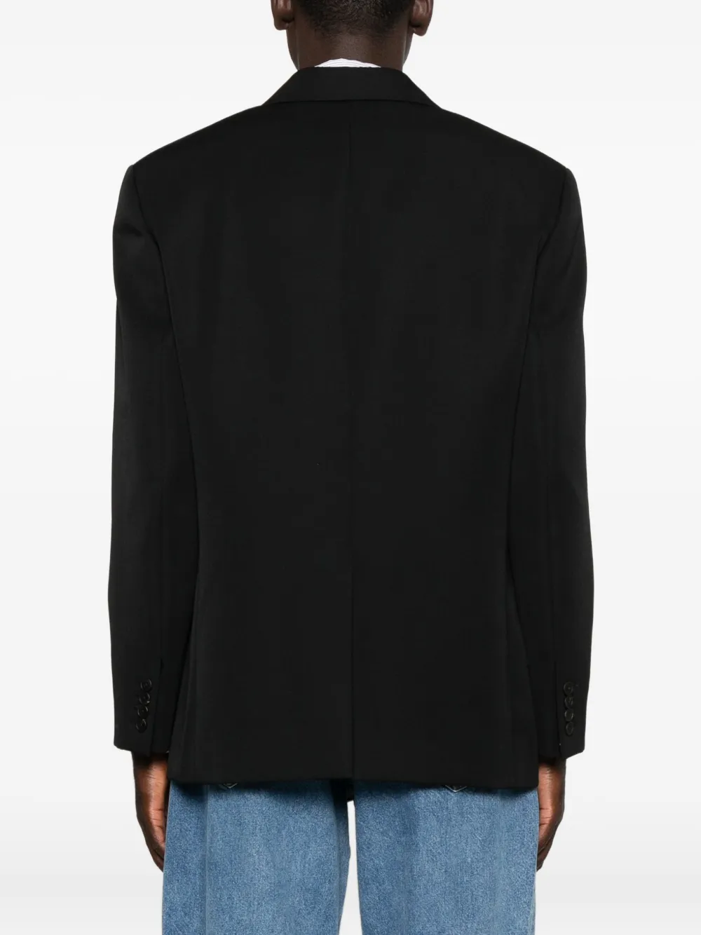 The Row Caelum Three-button Patch-pocket Jacket In Black