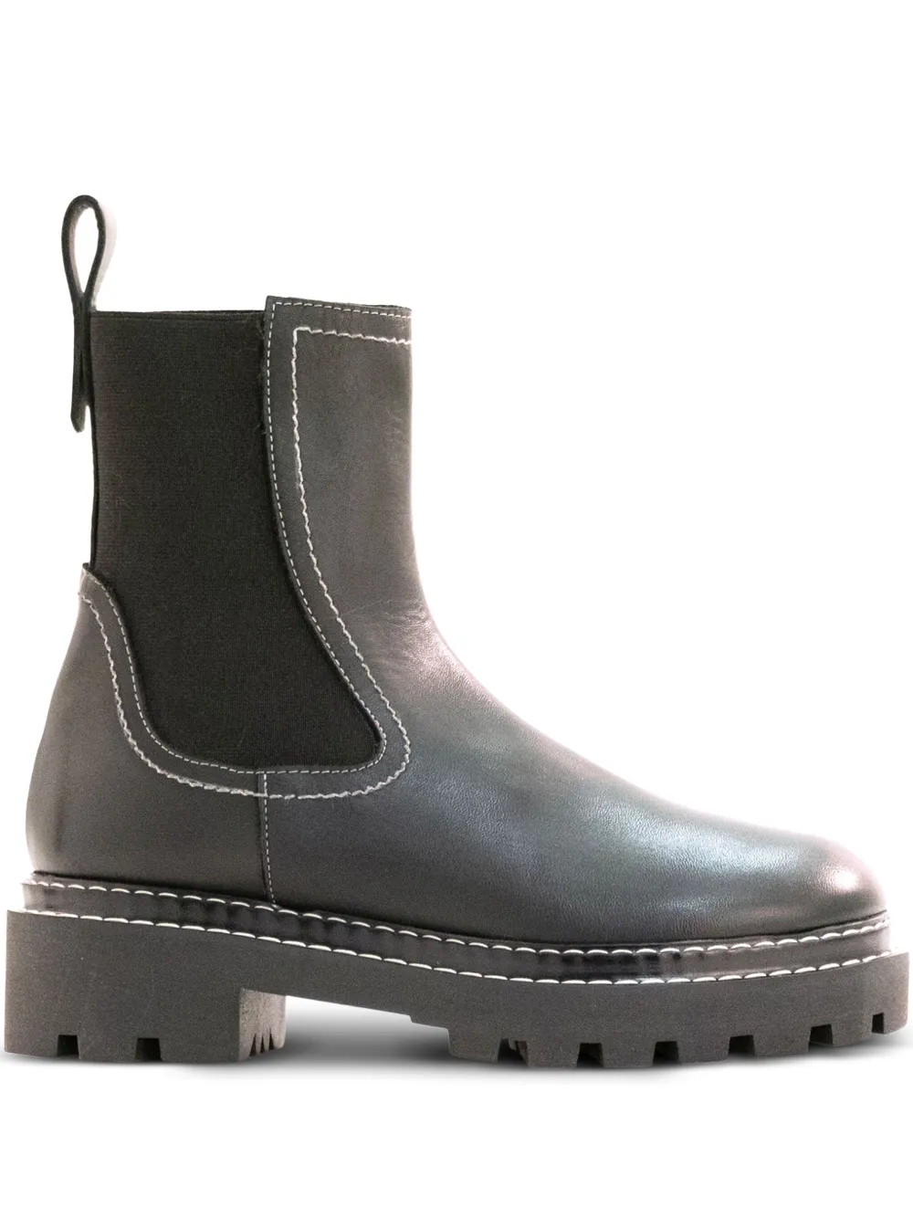 POEVE contrast-stitch boots Brown