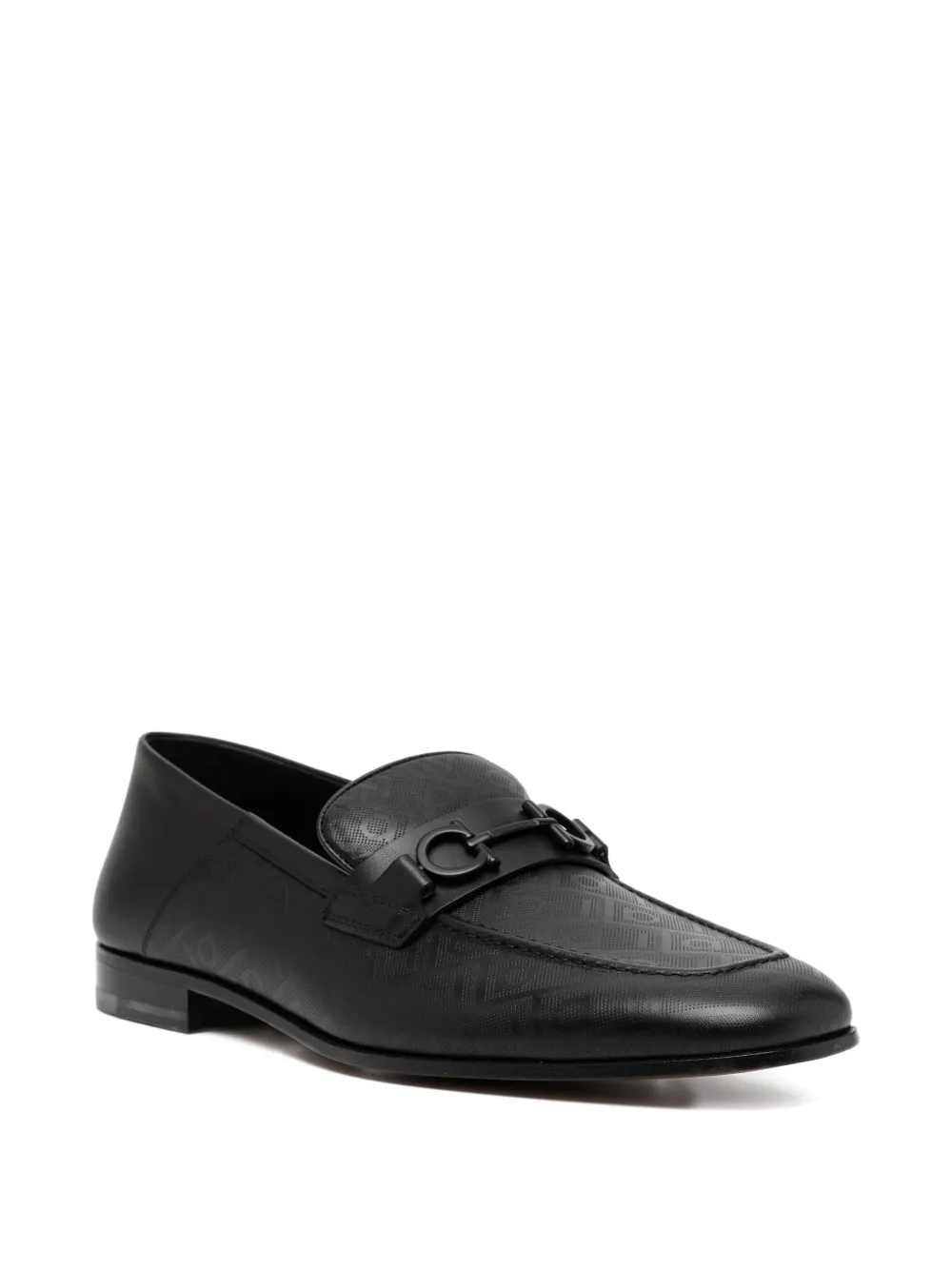 Ferragamo Gancini-ornament Loafers In Black