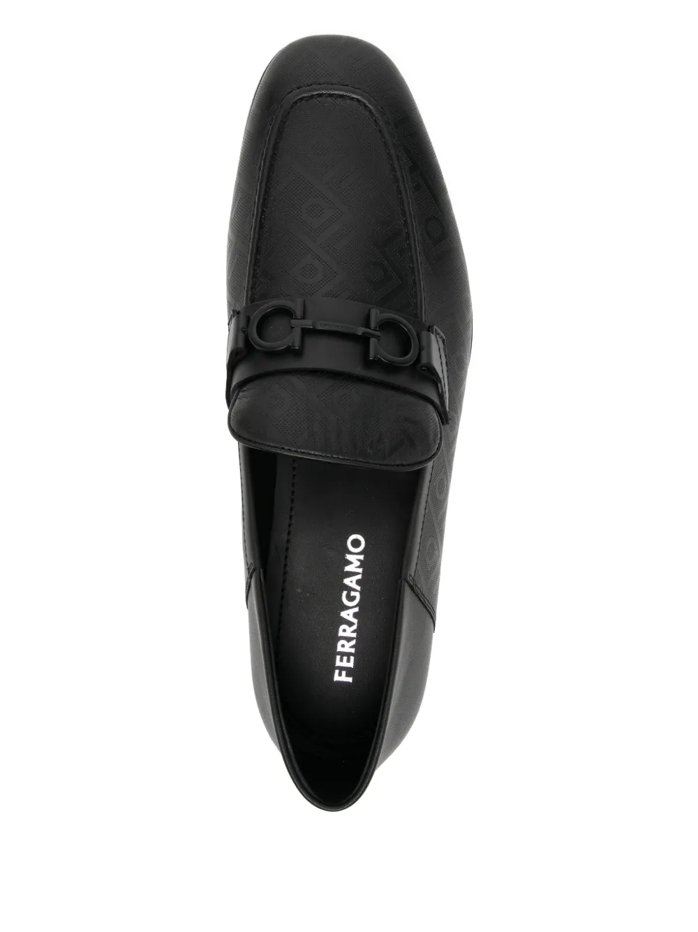 Ferragamo Gancini-ornament loafers Black