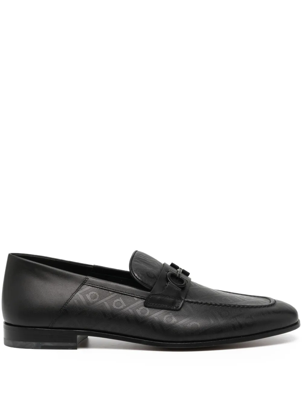 Ferragamo Gancini-ornament loafers Black