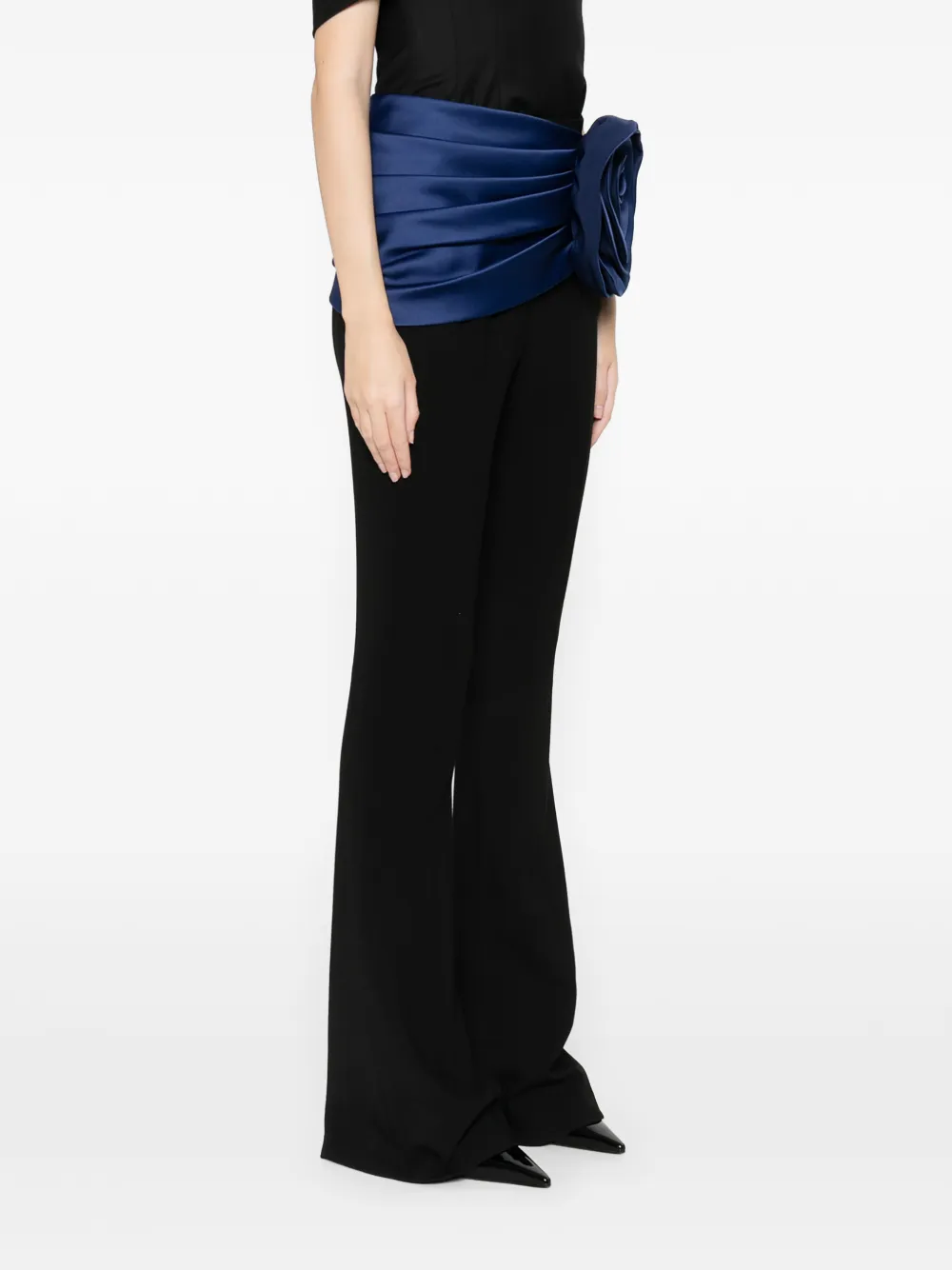 Carolina Herrera Flower Trousers In Black