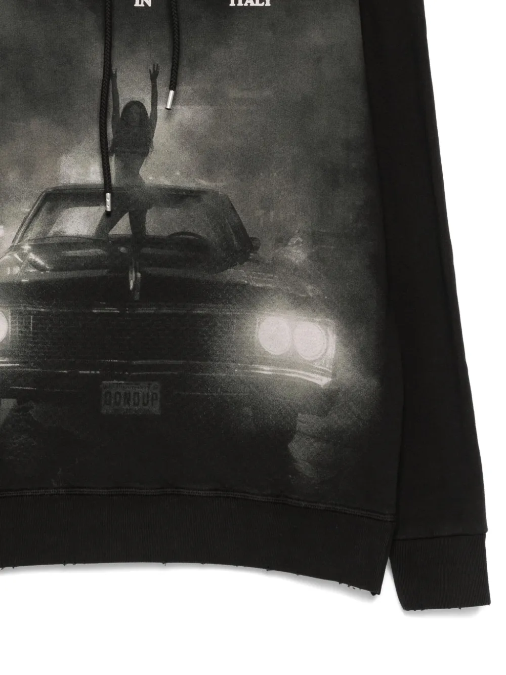 DONDUP Hoodie met print Zwart