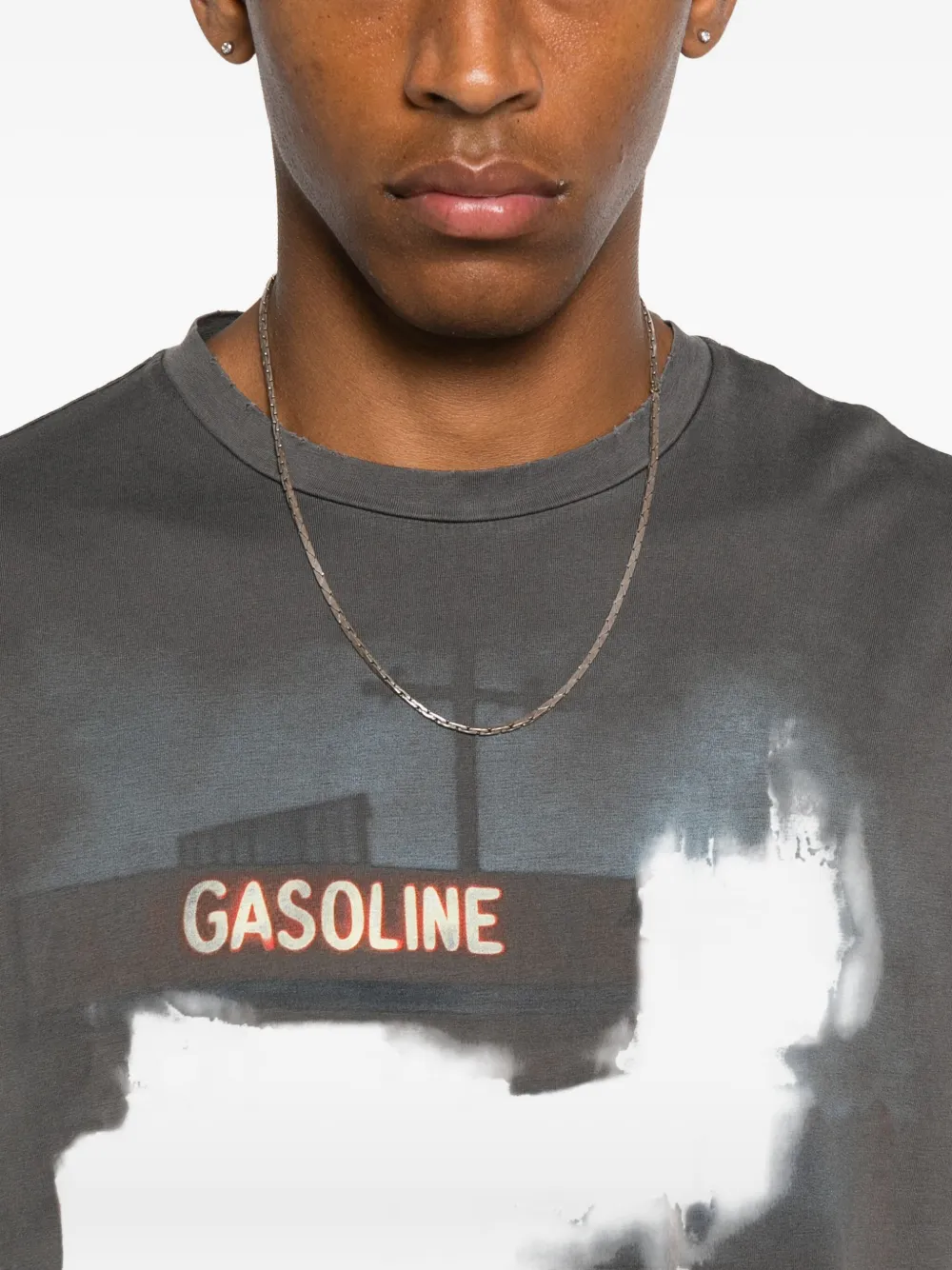 Dondup Graphic-print T-shirt In Gray