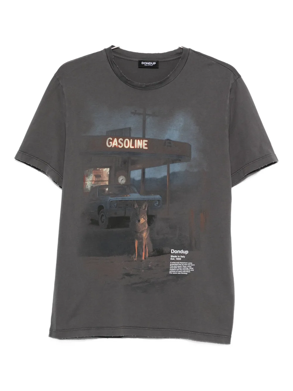 Dondup Graphic-print T-shirt In Gray